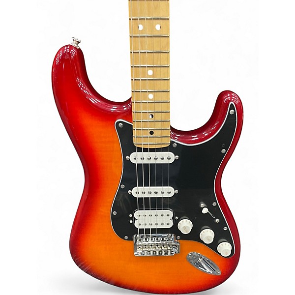 Used 2022 Fender Player Plus Stratocaster HSS Worn Cherry Solid Body Electric Guitar