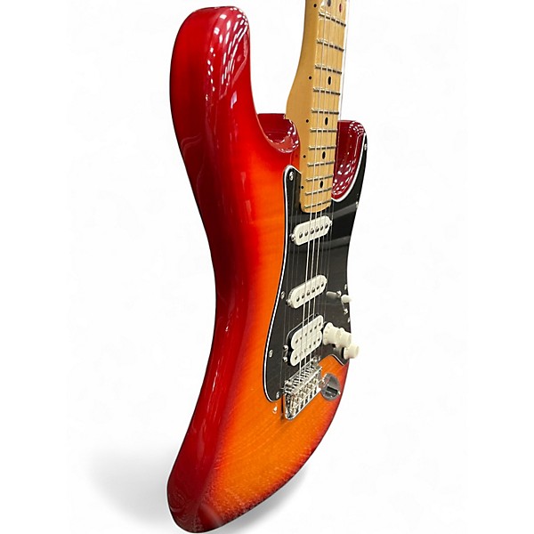 Used 2022 Fender Player Plus Stratocaster HSS Worn Cherry Solid Body Electric Guitar