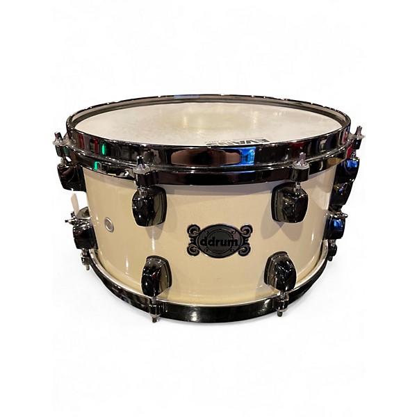 Used ddrum 14X6.5 Dominion Maple Snare White Blonde Drum