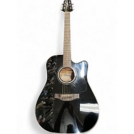 Used Takamine GD30CE Black Acoustic Electric Guitar