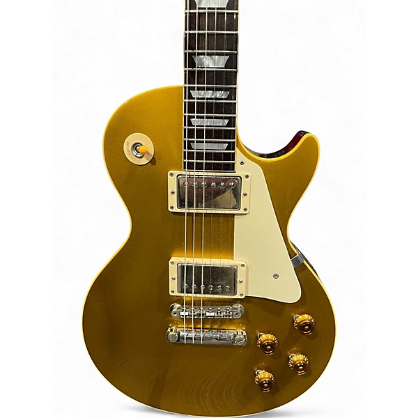 Used 2001 Gibson 1957 Reissue Les Paul Darkback Gold Top Solid Body Electric Guitar