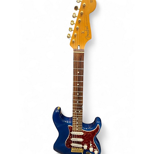 Used Fender Deluxe Stratocaster Sapphire Blue Trans Solid Body Electric Guitar