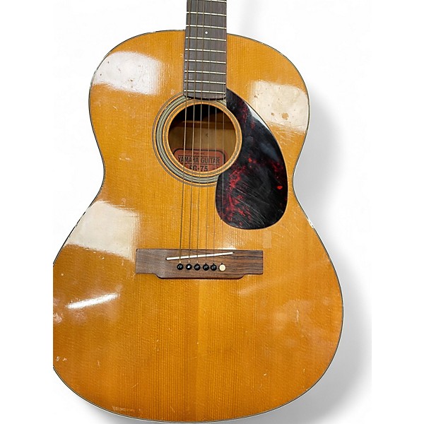 Vintage 1970s Yamaha FG75 Natural Acoustic Guitar