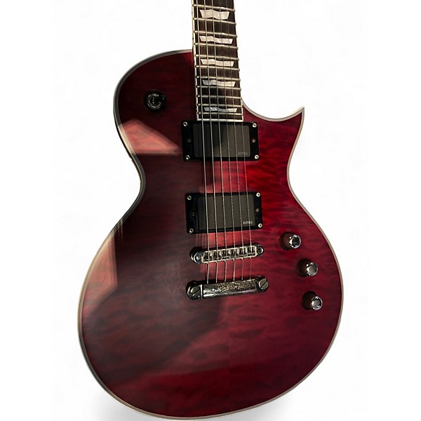 Used ESP ltd ec401qm Red Solid Body Electric Guitar