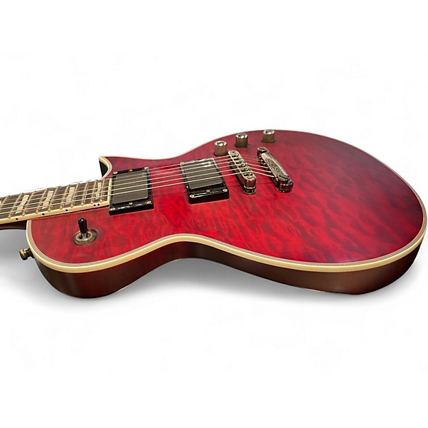 Used ESP ltd ec401qm Red Solid Body Electric Guitar