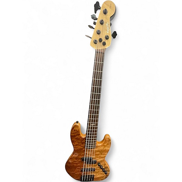 Used Roscoe J5 CLASSIC Natural Electric Bass Guitar