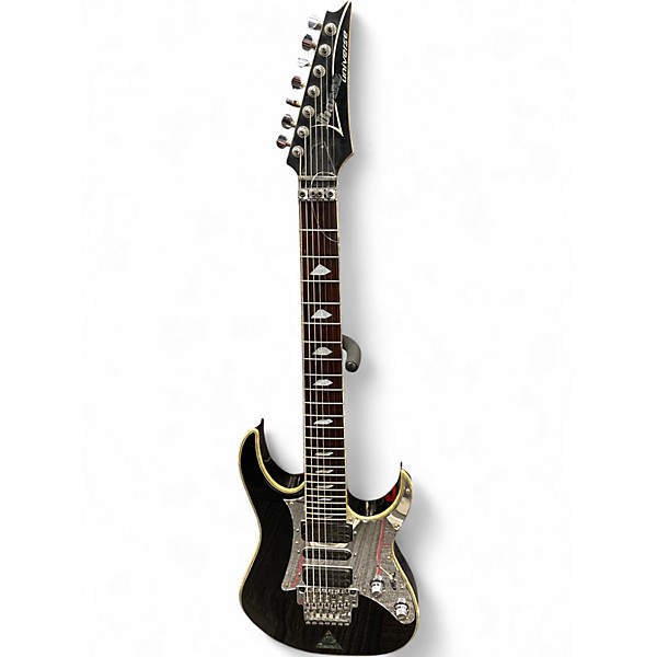 Used Ibanez UV777P Black Solid Body Electric Guitar