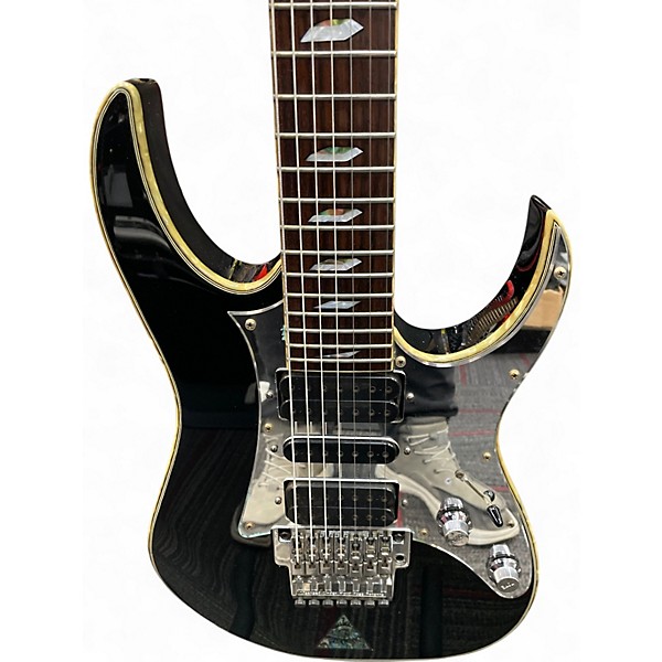 Used Ibanez UV777P Black Solid Body Electric Guitar