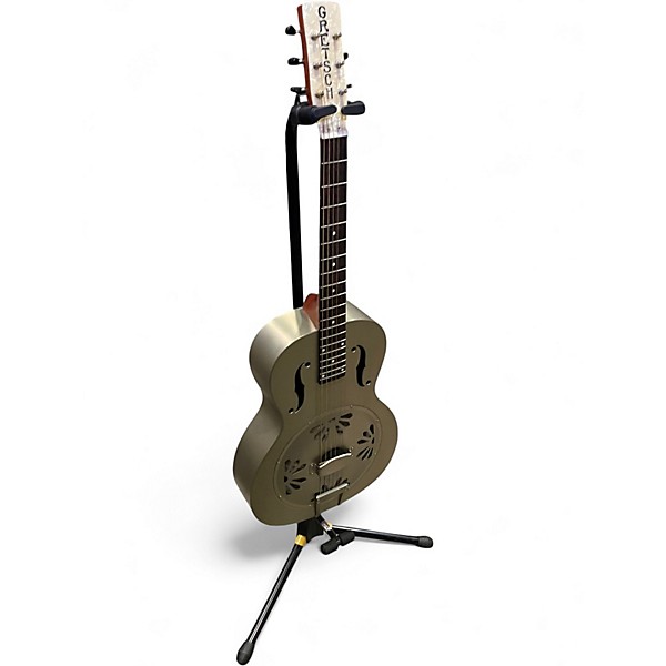 Used Gretsch Guitars G9201 Honeydipper Metal Round Neck Silver Resonator Guitar