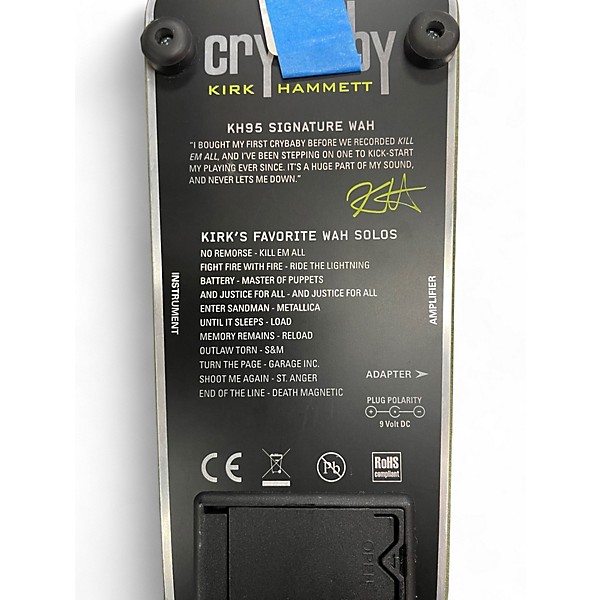 Used Dunlop KH95 Kirk Hammett Signature Cry Baby Wah Effect Pedal