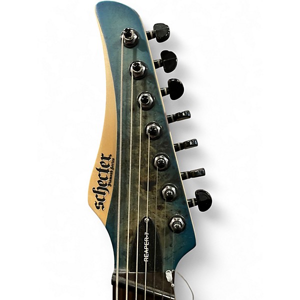 Used Schecter Guitar Research REAPER-7 Sonic Blue Solid Body Electric Guitar