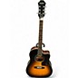Used Epiphone AJ220SCE Brown Sunburst Acoustic Electric Guitar thumbnail