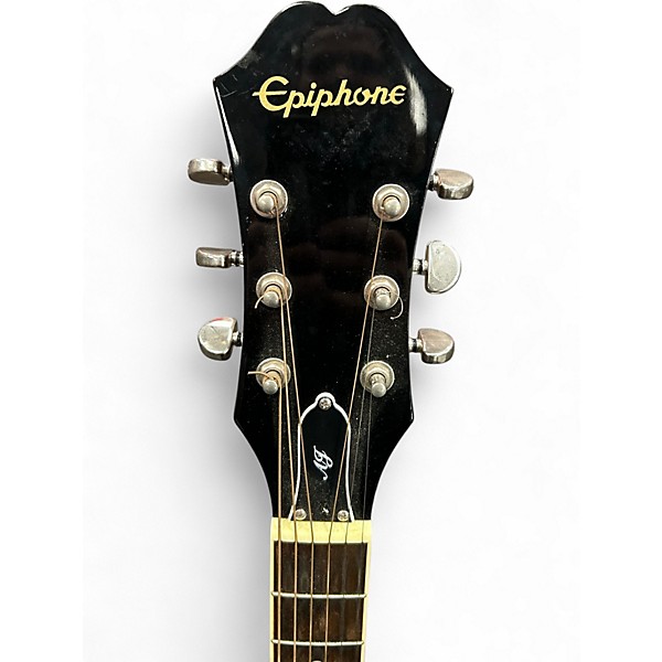 Used Epiphone AJ220SCE Brown Sunburst Acoustic Electric Guitar