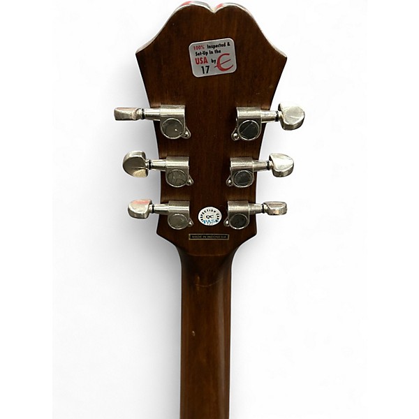 Used Epiphone AJ220SCE Brown Sunburst Acoustic Electric Guitar