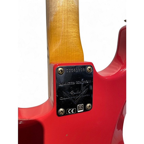 Used 2022 Fender CUSTOM SHOP LTD 62/63 STRAT JOURNEYMAN RELIC Fiesta Red Solid Body Electric Guitar