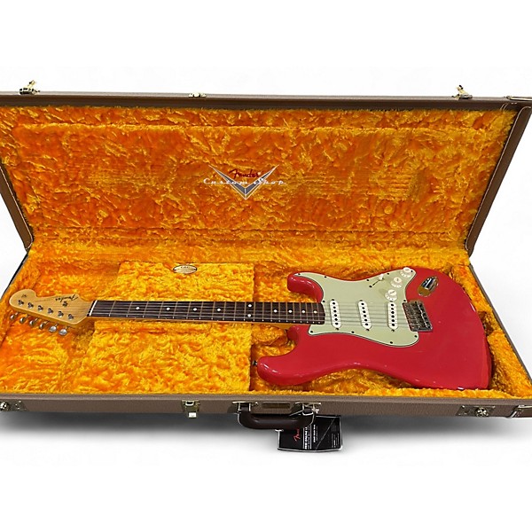 Used 2022 Fender CUSTOM SHOP LTD 62/63 STRAT JOURNEYMAN RELIC Fiesta Red Solid Body Electric Guitar