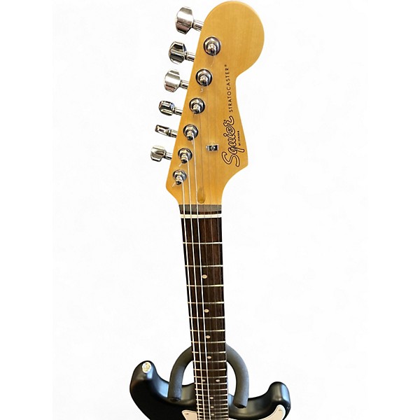 Used Squier Debut Stratocaster Black Solid Body Electric Guitar