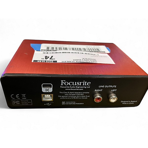 Used Focusrite Scarlett Solo Gen 2 Audio Interface
