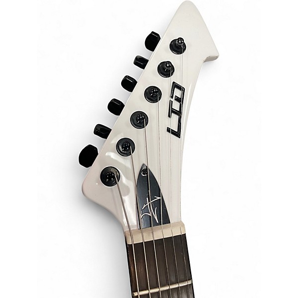 Used ESP LTD James Hetfield Snakebyte White Solid Body Electric Guitar