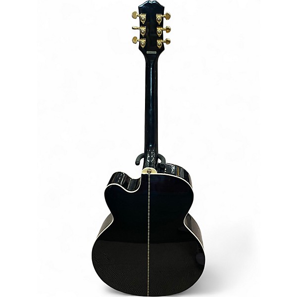 Used Epiphone J200EC Black and Silver Acoustic Guitar