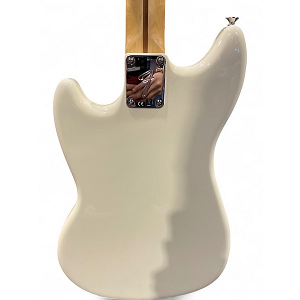 Used Fender Player Mustang Bass PJ Olympic White Electric Bass Guitar