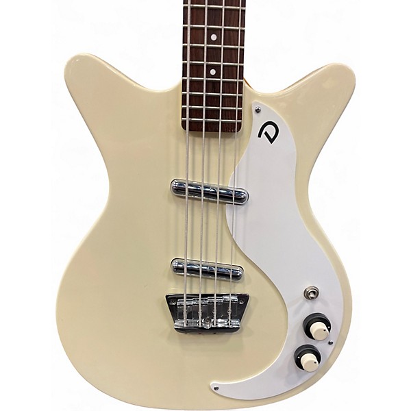 Used Danelectro 59DC Antique White Electric Bass Guitar
