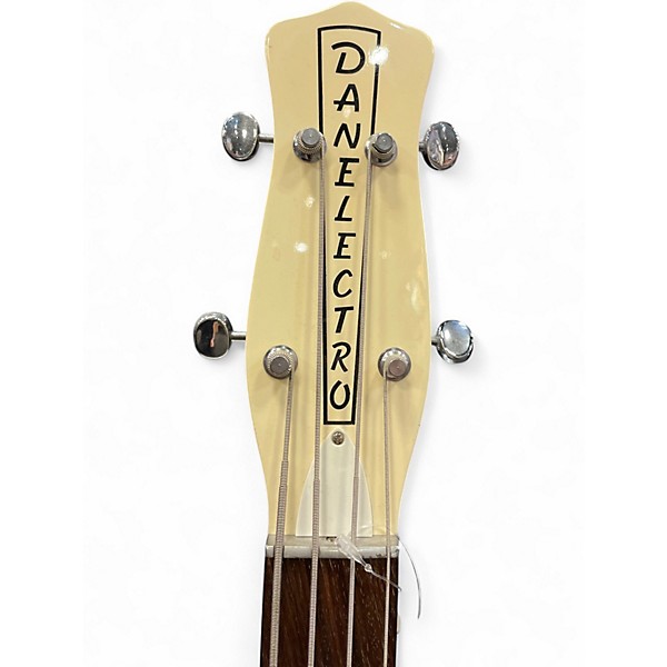 Used Danelectro 59DC Antique White Electric Bass Guitar
