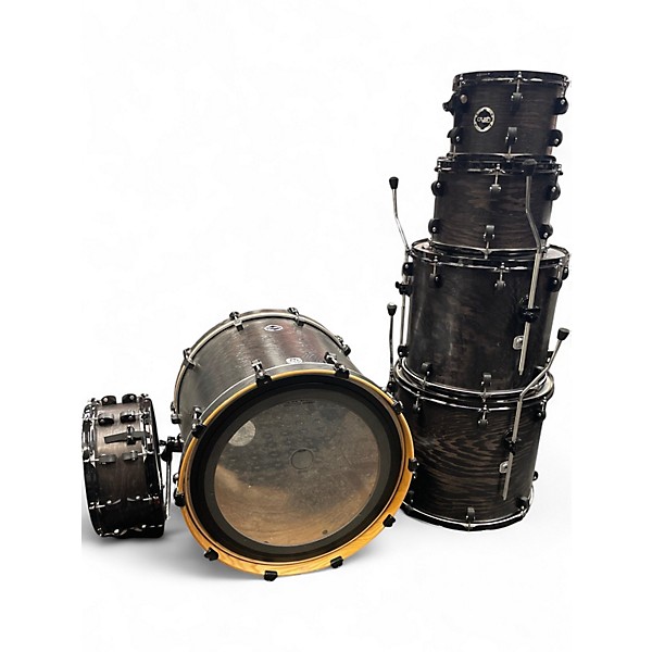 Used Crush Drums & Percussion 6 Piece Chameleon Ash Black Drum Kit