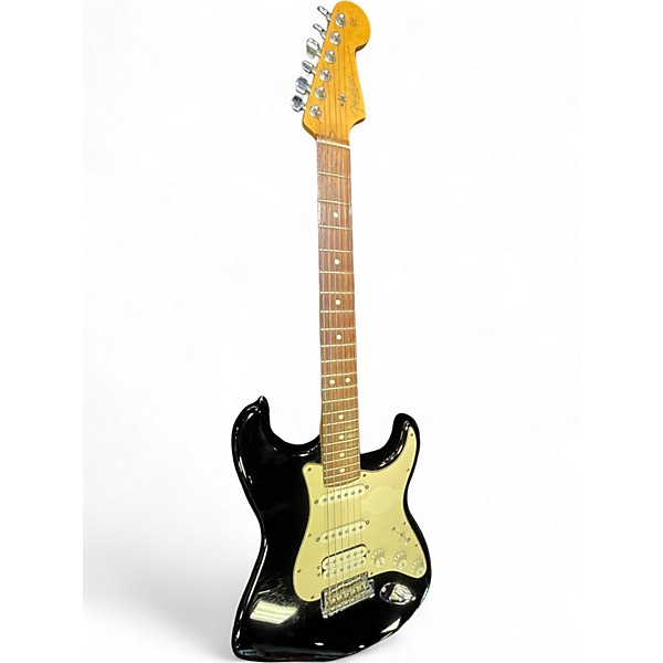 Used 2010 Fender American Standard Stratocaster HSS Black Solid Body Electric Guitar