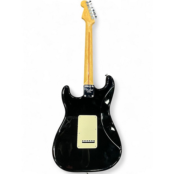 Used 2010 Fender American Standard Stratocaster HSS Black Solid Body Electric Guitar