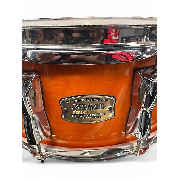 Used Yamaha 5.5X14 Stage Custom Snare Orange Drum