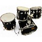 Vintage 1980s Ludwig 4 Piece ROCKER Black Drum Kit thumbnail
