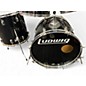Vintage 1980s Ludwig 4 Piece ROCKER Black Drum Kit