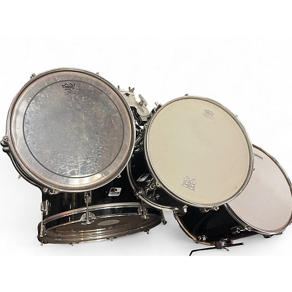Vintage 1980s Ludwig 4 Piece ROCKER Black Drum Kit