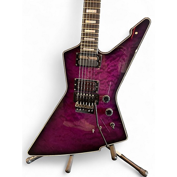 Used Schecter Guitar Research E1 FRS DIAMOND SERIES Trans Purple Solid Body Electric Guitar