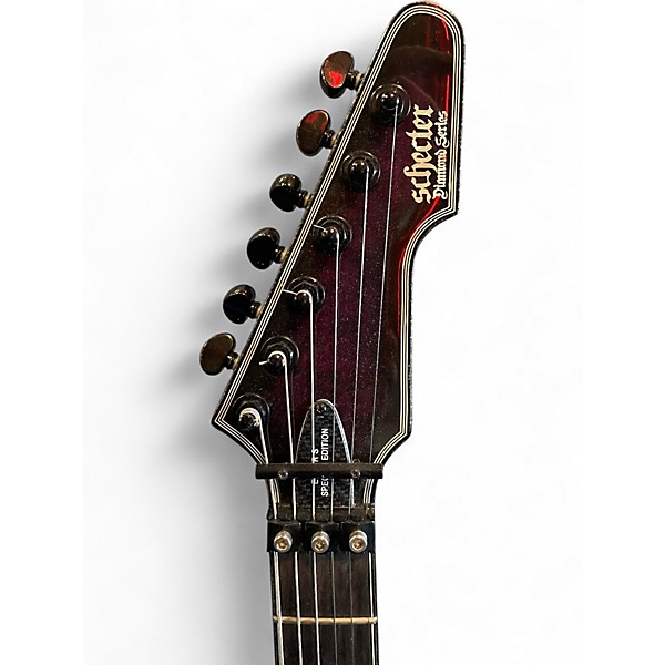 Used Schecter Guitar Research E1 FRS DIAMOND SERIES Trans Purple Solid Body Electric Guitar