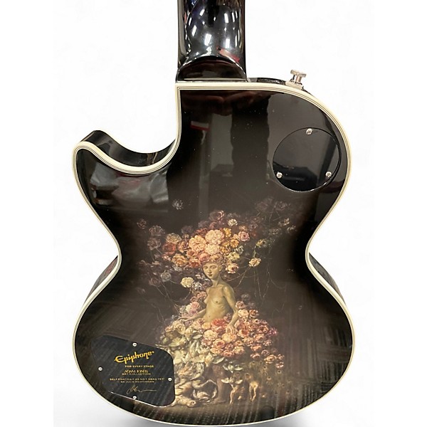 Used Epiphone ADAM JONES ART SERIES LES PAUL CUSTOM Silverburst Solid Body Electric Guitar
