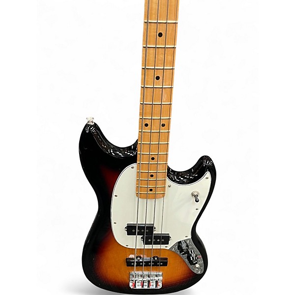 Used Fender player ii mustang pj 3 Color Sunburst Electric Bass Guitar