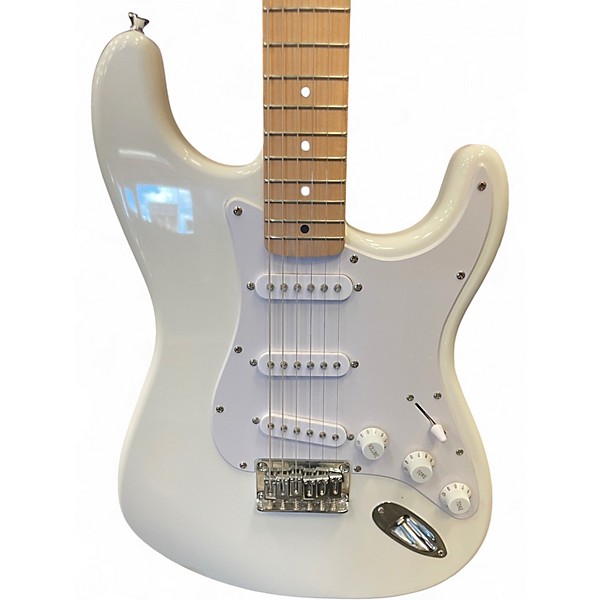 Used Squier Bullet Stratocaster Alpine White Solid Body Electric Guitar