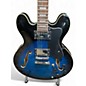 Used Glarry Semi Hollow Blue to Black Fade Hollow Body Electric Guitar