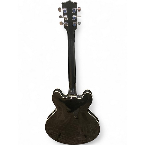 Used Glarry Semi Hollow Blue to Black Fade Hollow Body Electric Guitar