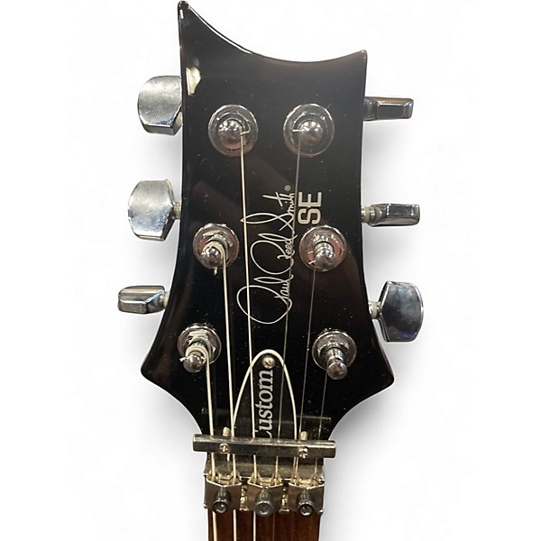 Used PRS SE Custom 24 Trans Black Solid Body Electric Guitar