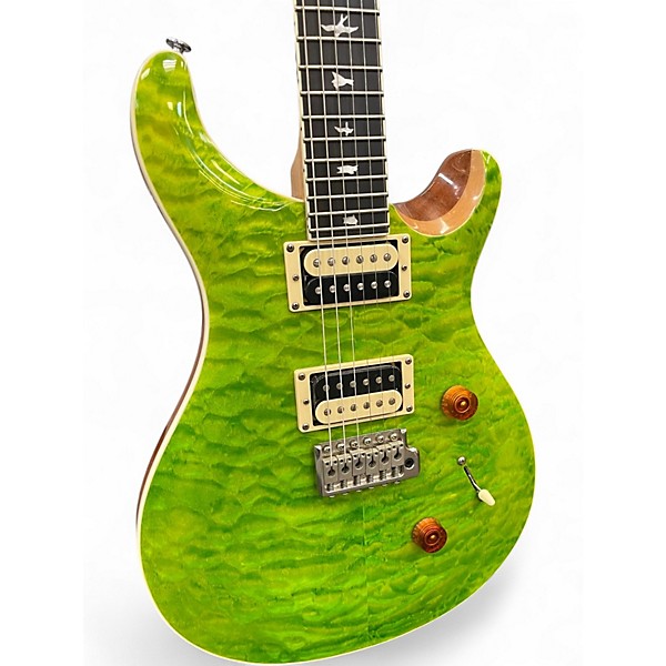 Used PRS SE Custom 24 Apple Green Solid Body Electric Guitar