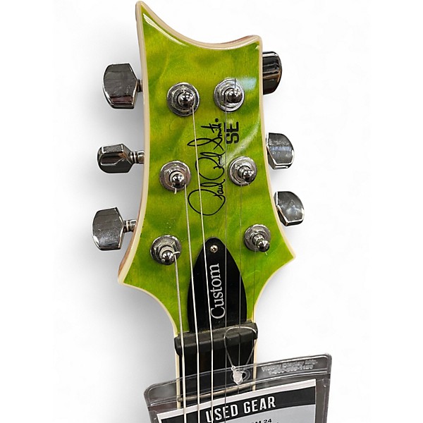 Used PRS SE Custom 24 Apple Green Solid Body Electric Guitar
