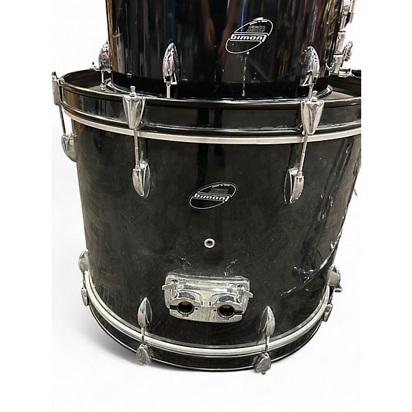 Used Ludwig 4 Piece Accent Black Drum Kit