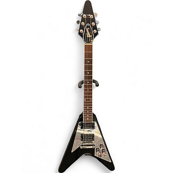 Used Gibson LTD ED 70S FLYING V Black Solid Body Electric Guitar