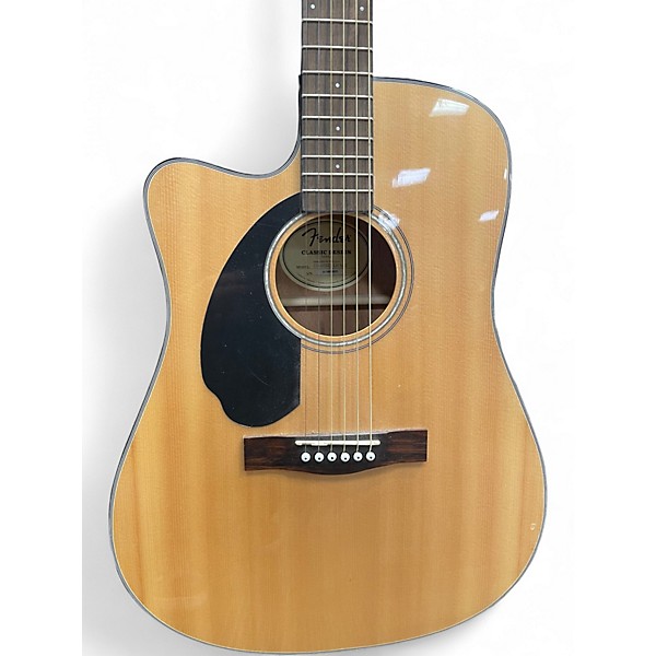 Used Fender CD60SCE LH Natural Acoustic Electric Guitar