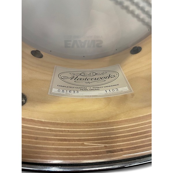 Used Pearl 13X6.5 Masterworks Custom Snare Candy Red Burst Drum