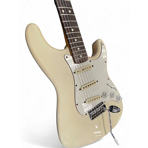 Used Fender Standard Stratocaster Cream Solid Body Electric Guitar