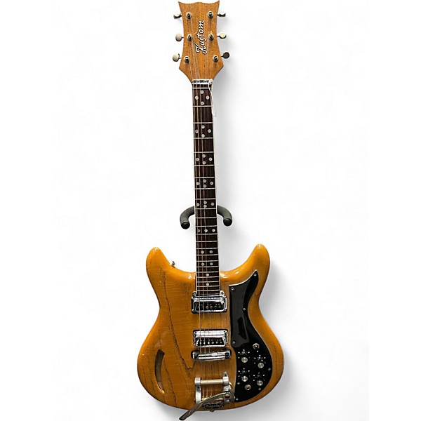 Vintage 1960s Kustom KM-200 Natural Hollow Body Electric Guitar